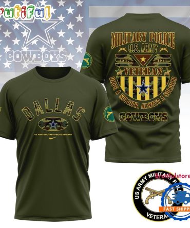 Nfl Dallas Cowboys Us Army Military Police Veteran All Over Print Shirt