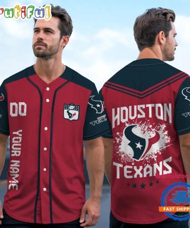 Nfl Houston Texans Personalized Baseball Jersey