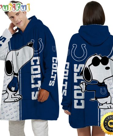 Nfl Indianapolis Colts Blanket Hoodie For Fans Unisex Hoodie