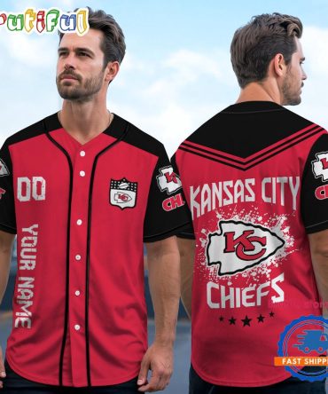 Nfl Kansas City Chiefs Personalized Baseball Jersey