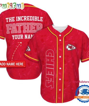 Nfl Kansas City Chiefs The Increadible Father Baseball Jersey