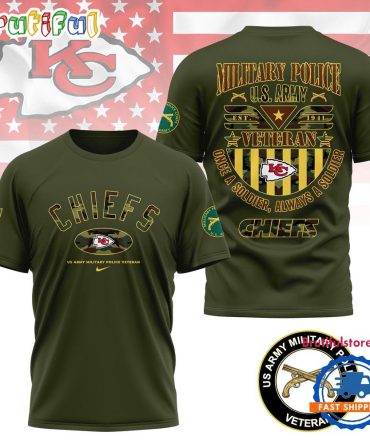 Nfl Kansas City Chiefs Us Army Military Police Veteran All Over Print Shirt