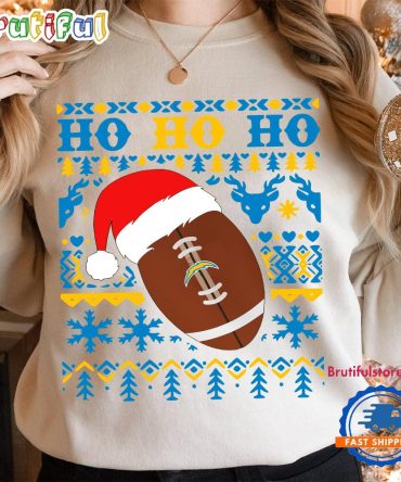 Nfl Los Angeles Chargers Football Santa Claus Hohoho Christmas Pattern Sweatshirt