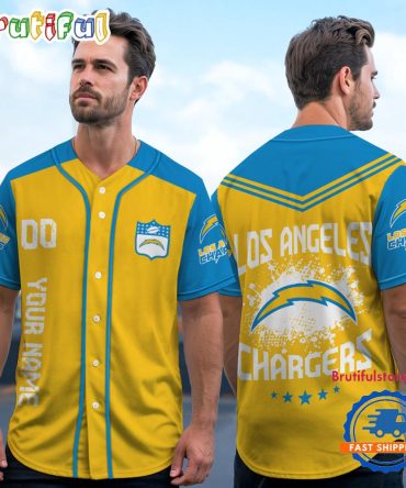 Nfl Los Angeles Chargers Personalized Baseball Jersey