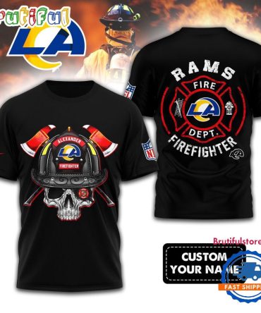 Nfl Los Angeles Rams Football Team Fire Fighter Unisex 3D Shirt