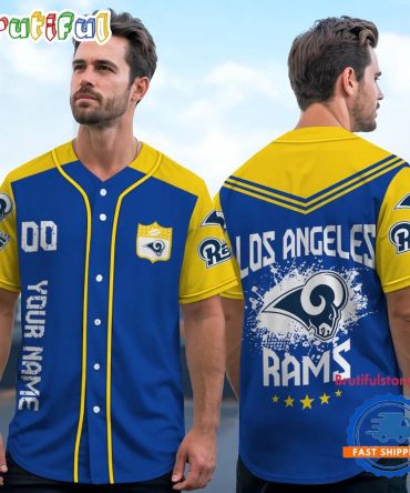 Nfl Los Angeles Rams Personalized Baseball Jersey
