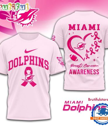 Nfl Miami Dolphins Breast Cancer Awareness Limited Edition Unisex T Shirt