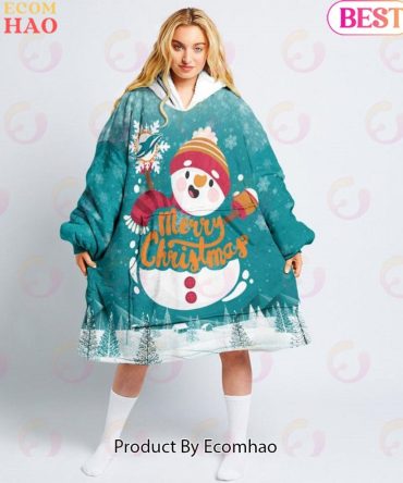 Nfl Miami Dolphins Christmas Oversize Hoodie Sweatshirt Comfy Pullover Blanket