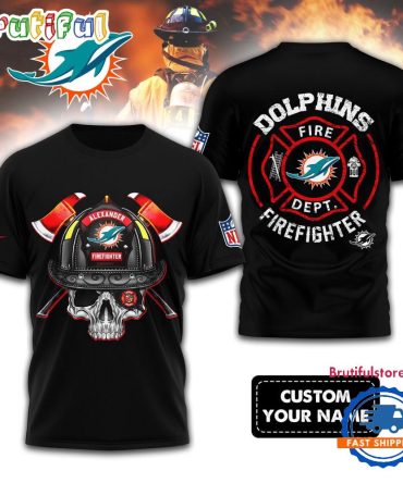 Nfl Miami Dolphins Football Team Fire Fighter Unisex 3D Shirt