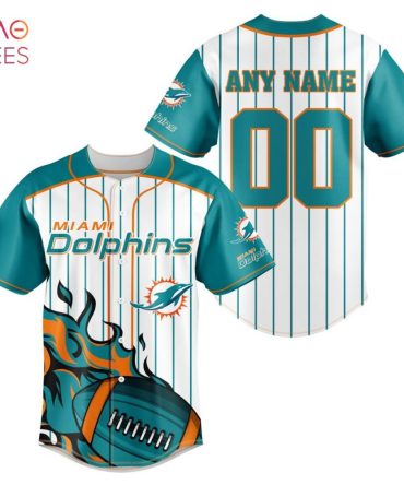 Nfl Miami Dolphins, Specialized Design In Varsity Baseball Jersey Limited Edition