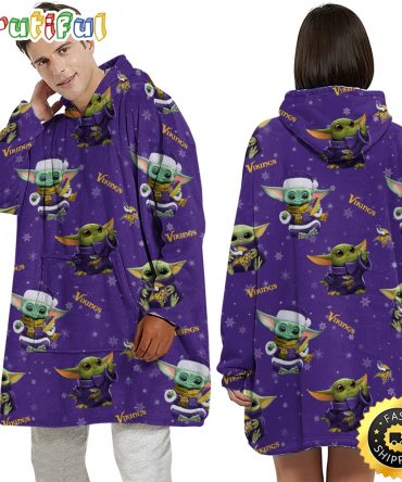 Nfl Minnesota Vikings Blanket Hoodie Baby Yoda Unisex Hoodie