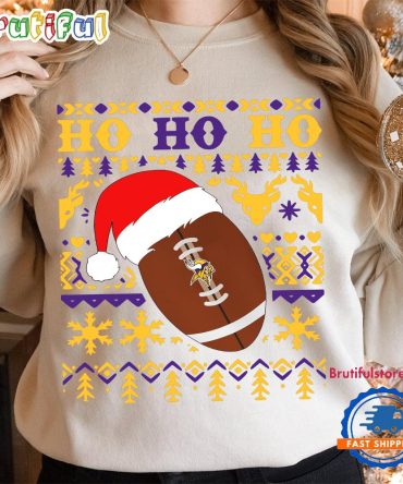 Nfl Minnesota Vikings Football Santa Claus Hohoho Christmas Pattern Sweatshirt