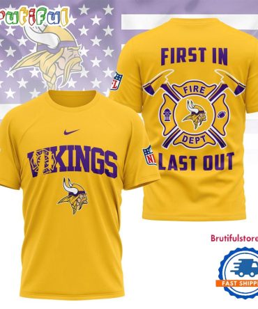 Nfl Minnesota Vikings Football Team Fire Dept Design T Shirt