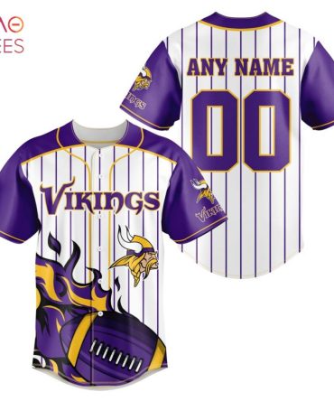 Nfl Minnesota Vikings, Specialized Design In Varsity Baseball Jersey Limited Edition