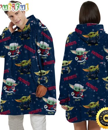 Nfl New England Patriots Blanket Hoodie Baby Yoda Unisex Hoodie