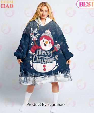 Nfl New England Patriots Christmas Oversize Hoodie Sweatshirt Comfy Pullover Blanket