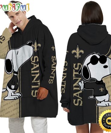 Nfl New Orleans Saints Blanket Hoodie For Fans Unisex Hoodie