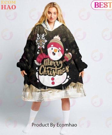 Nfl New Orleans Saints Christmas Oversize Hoodie Sweatshirt Comfy Pullover Blanket