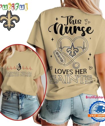 Nfl New Orleans Saints Nurse Appreciation Month Limited Edition Vintage T Shirt