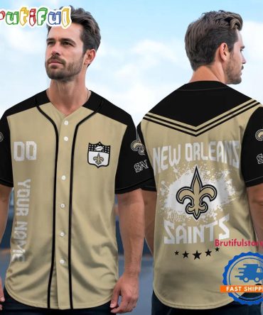 Nfl New Orleans Saints Personalized Baseball Jersey