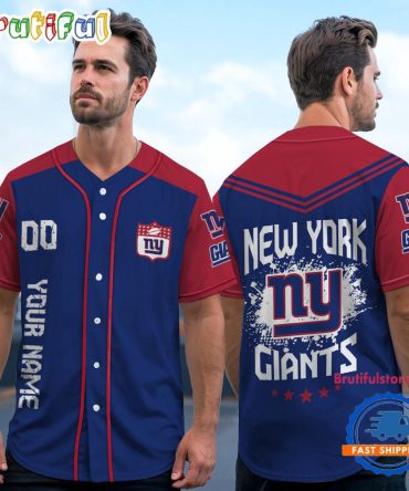 Nfl New York Giants Personalized Baseball Jersey