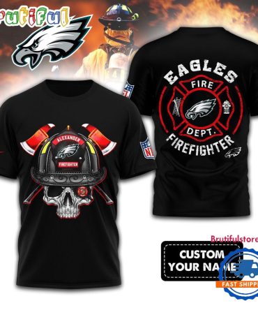 Nfl Philadelphia Eagles Football Team Fire Fighter Unisex 3D Shirt