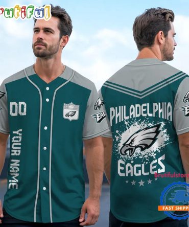 Nfl Philadelphia Eagles Personalized Baseball Jersey