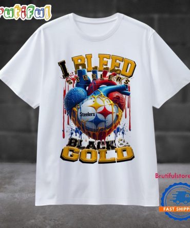 Nfl Pittsburgh Steelers I Bleed Black Gold Football Sporty T Shirt