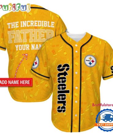 Nfl Pittsburgh Steelers The Increadible Father Baseball Jersey