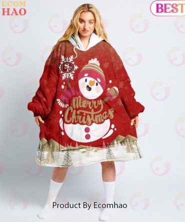 Nfl San Francisco 49Ers Christmas Oversize Hoodie Sweatshirt Comfy Pullover Blanket