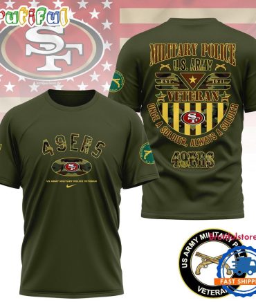 Nfl San Francisco 49Ers Us Army Military Police Veteran All Over Print Shirt
