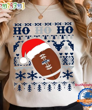 Nfl Seattle Seahawks Football Santa Claus Hohoho Christmas Pattern Sweatshirt