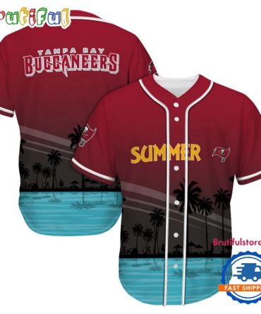 Nfl Tampa Bay Buccaneers Palm Trees Summer On The Beach Baseball Jersey