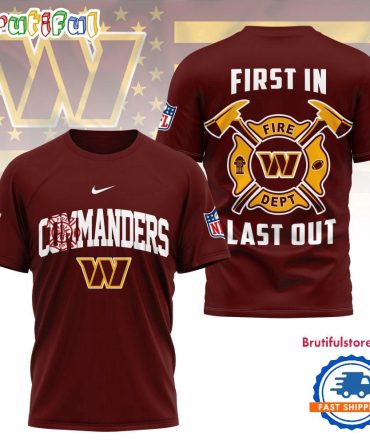 Nfl Washington Commanders 2025 Fire Dept Unisex 3D Shirt