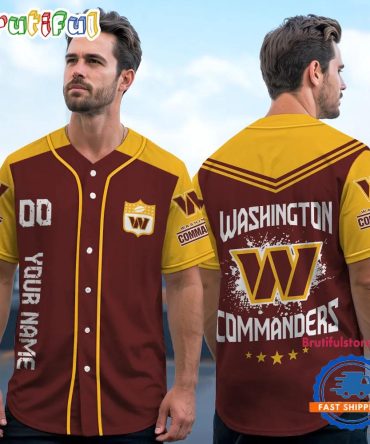 Nfl Washington Commanders Personalized Baseball Jersey