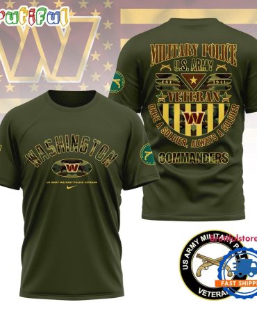 Nfl Washington Commanders Us Army Military Police Veteran All Over Print Shirt