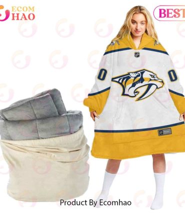 Nhl Nashville Predators Personalized Oodie Blanket Hoodie Snuggie Hoodies For All Family