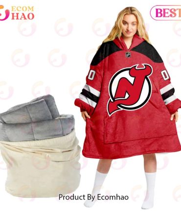 Nhl New Jersey Devils Personalized Oodie Blanket Hoodie Snuggie Hoodies For All Family