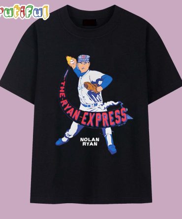 Nolan Ryan The Ryan Express Texas Rangers Caricature T Shirt