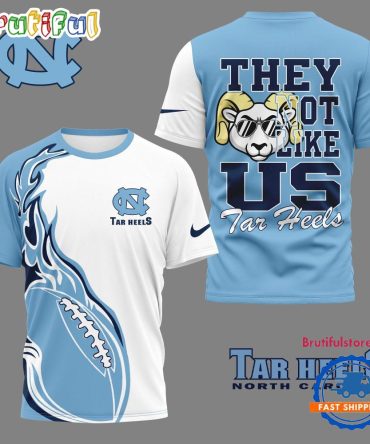 North Carolina Tar Heels 2025 Ncaa They Not Like Us Unisex 3D Shirt