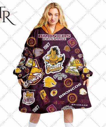 Nrl Brisbane Broncos Season Logo Oodie Blanket Hoodie
