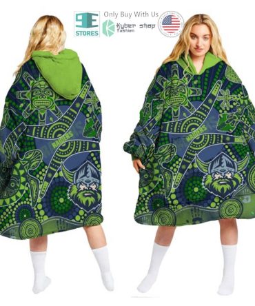 Best Nrl Canberra Raiders Aboriginal Pattern Hooded Blanet Hoodie