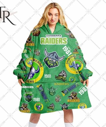 Nrl Canberra Raiders Season Logo Oodie Blanket Hoodie