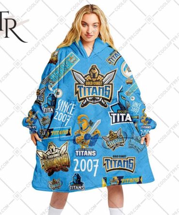 Nrl Gold Coast Titans Season Logo Oodie Blanket Hoodie