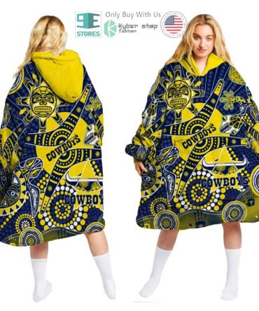 Best Nrl North Queensland Cowboys Aboriginal Pattern Hooded Blanet Hoodie