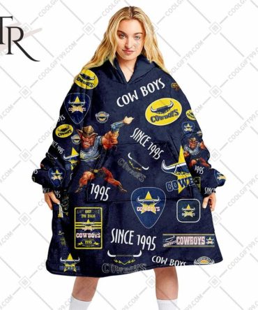 Nrl North Queensland Cowboys Season Logo Oodie Blanket Hoodie