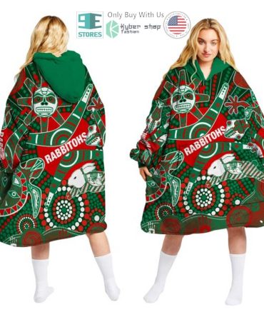 Best Nrl South Sydney Rabbitohs Aboriginal Pattern Hooded Blanet Hoodie