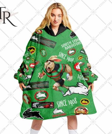 Nrl South Sydney Rabbitohs Season Logo Oodie Blanket Hoodie