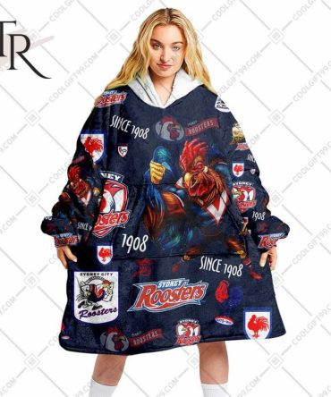 Nrl Sydney Roosters Season Logo Oodie Blanket Hoodie