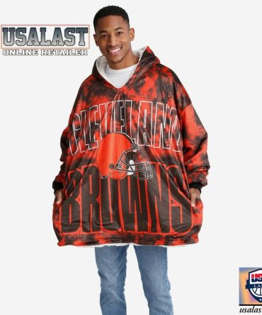 Cleveland Browns Camouflage Blanket Hoodie Hoodie Blanket